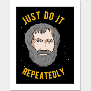 Aristotle Quote Philosophy We Are What We Do Repeatedly Posters and Art